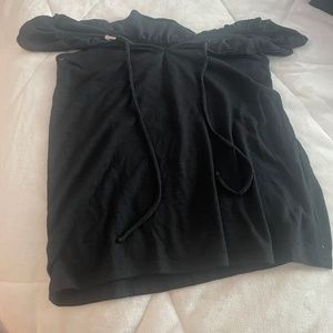 Black off the shoulder top